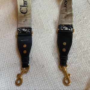 CHRISTIAN DIOR Oblique Studded Shoulder Strap Blue